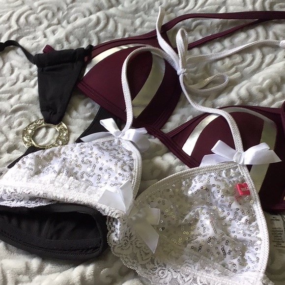 Lot of 3 Bikini Tops Victorias Secret & DOLL Swimwear Small - Picture 5 of 14